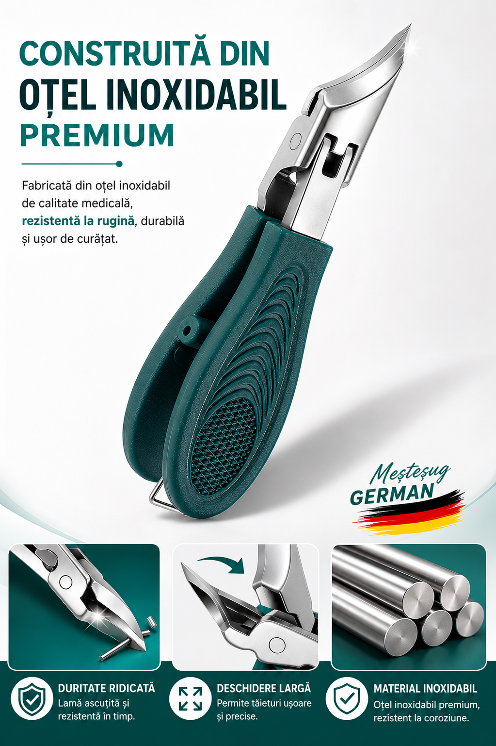 Unghieră Premium cu Deschidere Extra-Largă